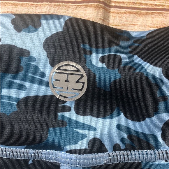 Iab Mfg Blue and Black Leopard Print Shorts - Picture 5 of 6